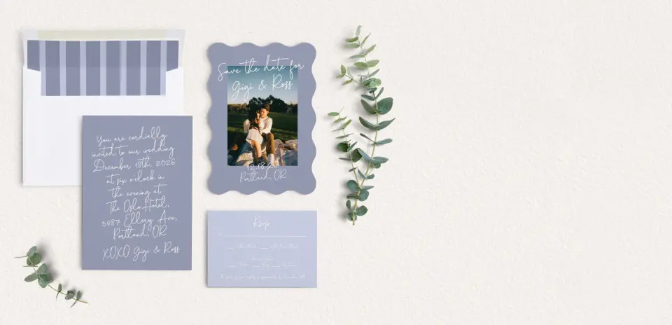 Front of Save the Date Card