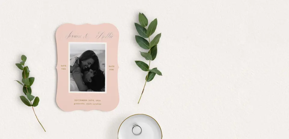 Save the Date Card with Optional Guest Addressing Service