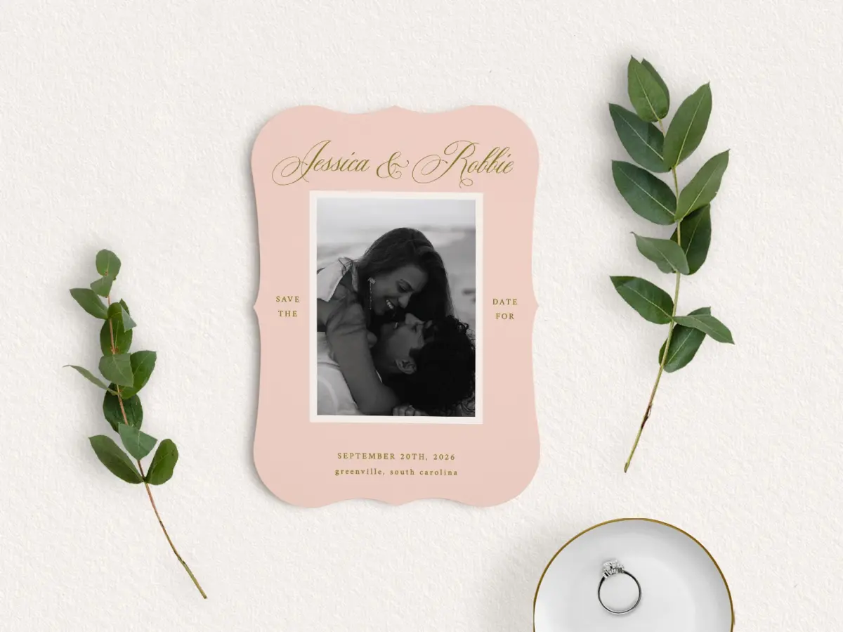 Save the Date Card with Optional Guest Addressing Service