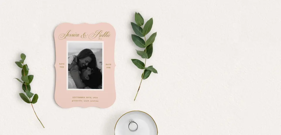 Save the Date Card with Optional Guest Addressing Service