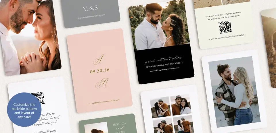 Back of Save the Date Card