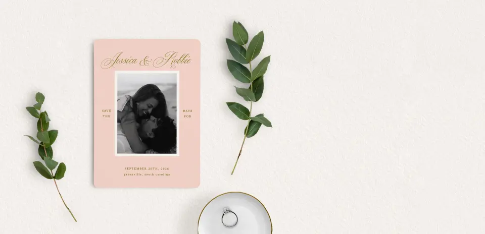 Save the Date Card with Optional Guest Addressing Service