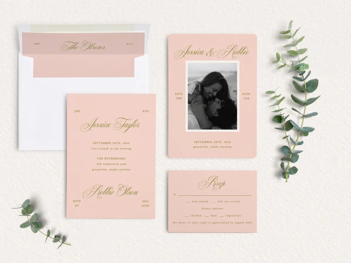 Front of Save the Date Card
