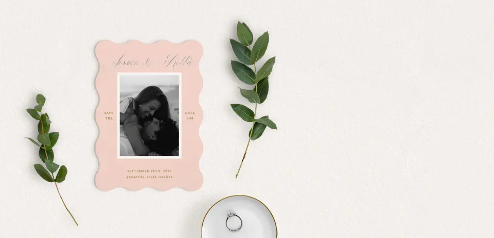 Save the Date Card with Optional Guest Addressing Service