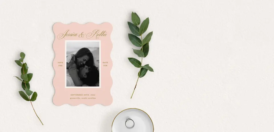 Save the Date Card with Optional Guest Addressing Service