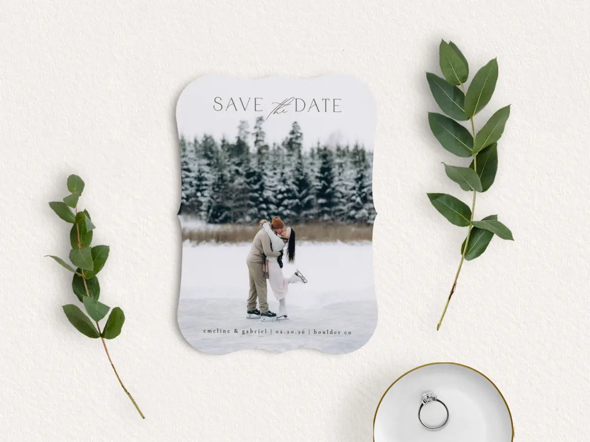 Save the Date Card with Optional Guest Addressing Service