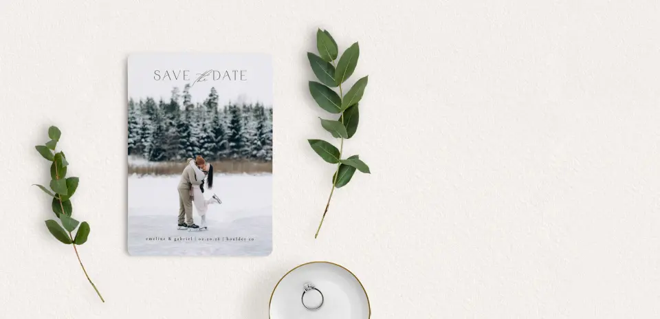 Save the Date Card with Optional Guest Addressing Service