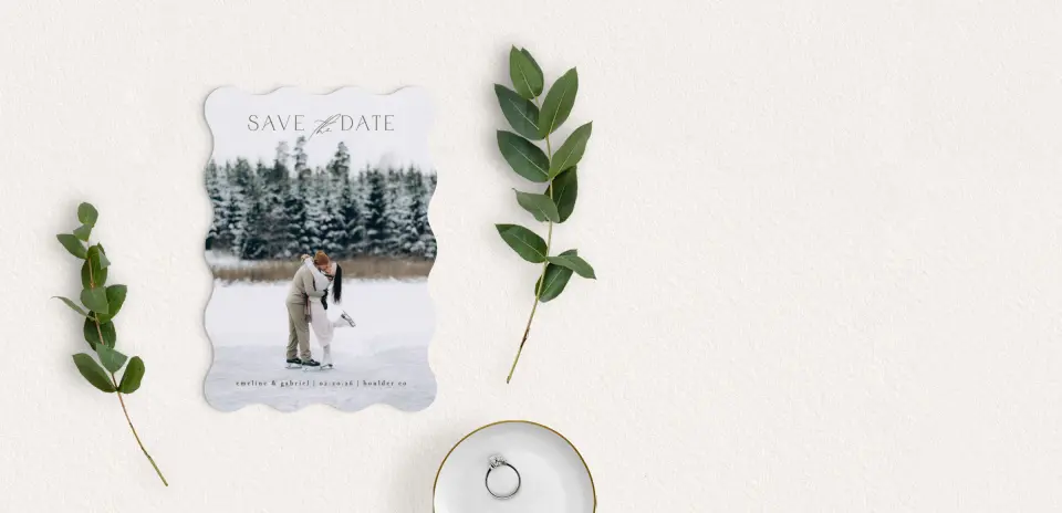 Save the Date Card with Optional Guest Addressing Service