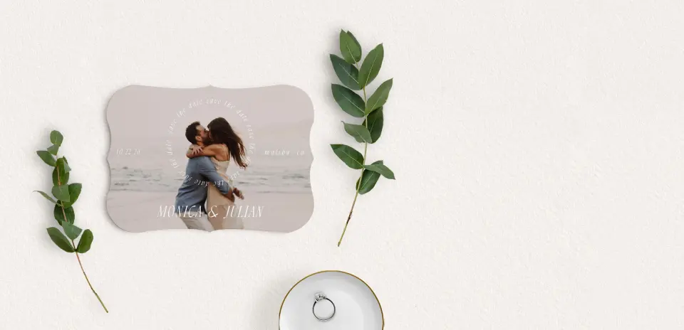 Save the Date Card with Optional Guest Addressing Service