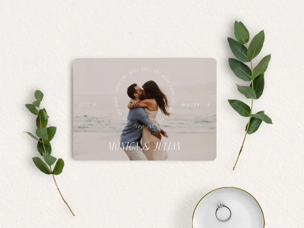 Save the Date Card with Optional Guest Addressing Service
