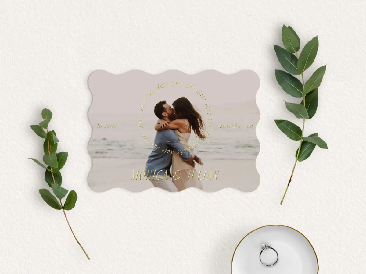 Save the Date Card with Optional Guest Addressing Service