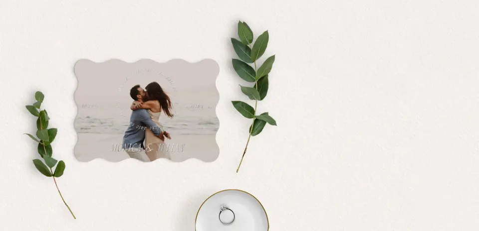 Save the Date Card with Optional Guest Addressing Service