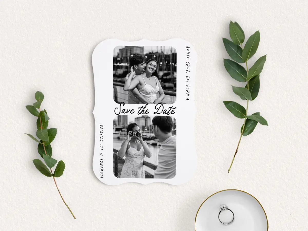 Save the Date Card with Optional Guest Addressing Service