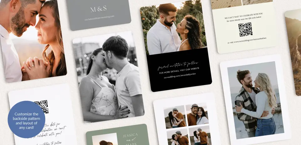Back of Save the Date Card