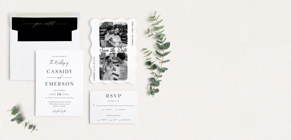 Front of Save the Date Card