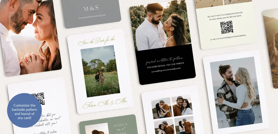 Back of Save the Date Card