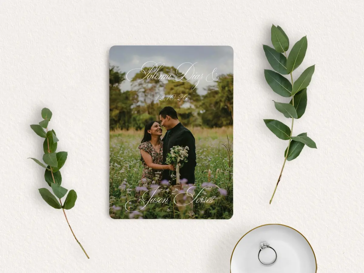 Save the Date Card with Optional Guest Addressing Service