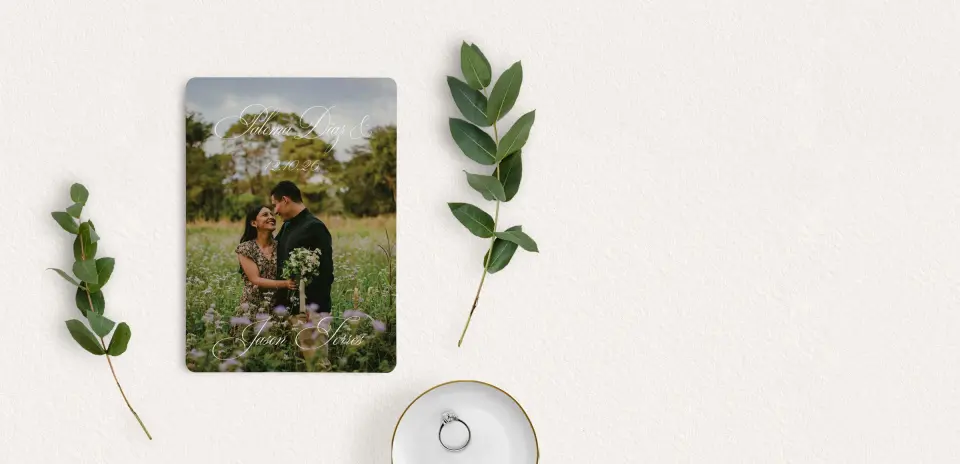 Save the Date Card with Optional Guest Addressing Service