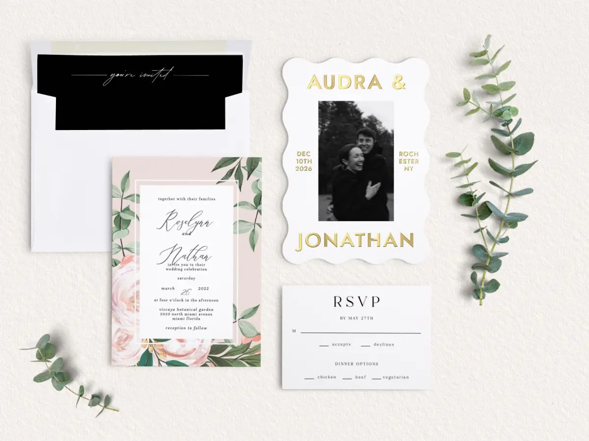 Front of Save the Date Card