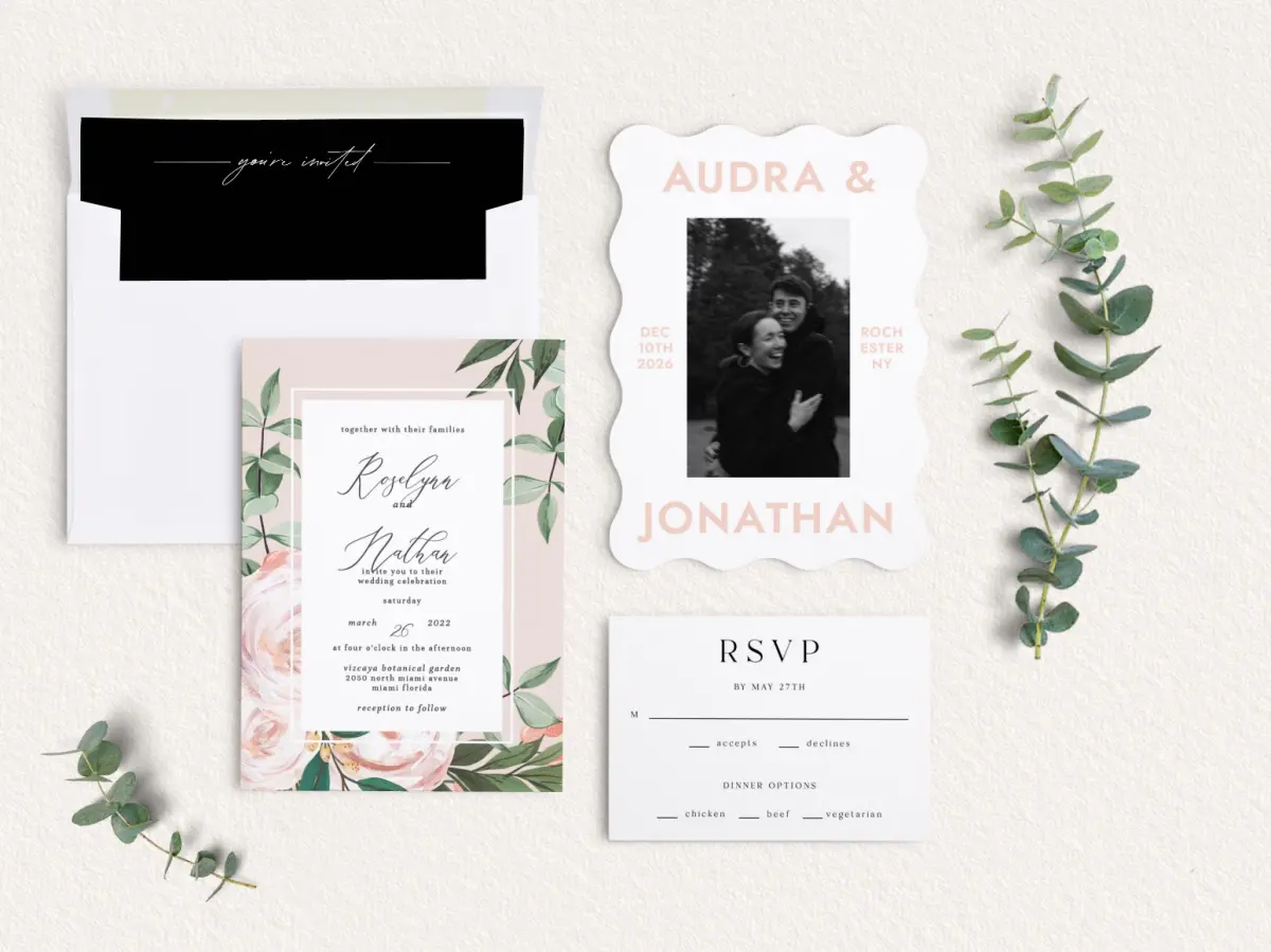 Front of Save the Date Card