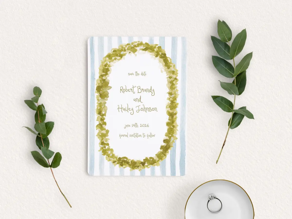 Save the Date Card with Optional Guest Addressing Service
