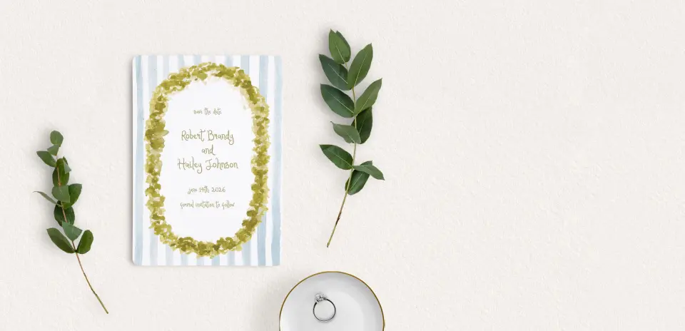 Save the Date Card with Optional Guest Addressing Service