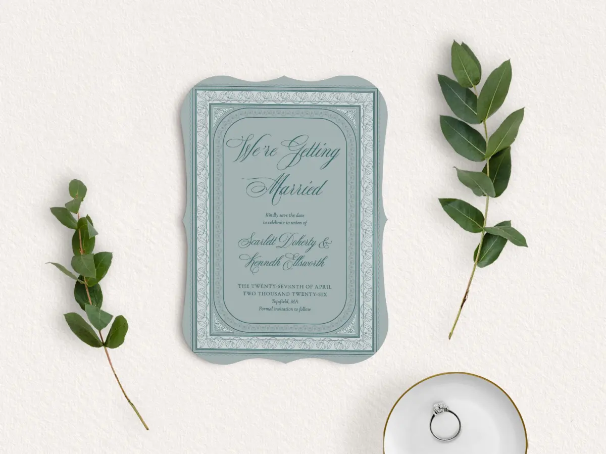 Save the Date Card with Optional Guest Addressing Service