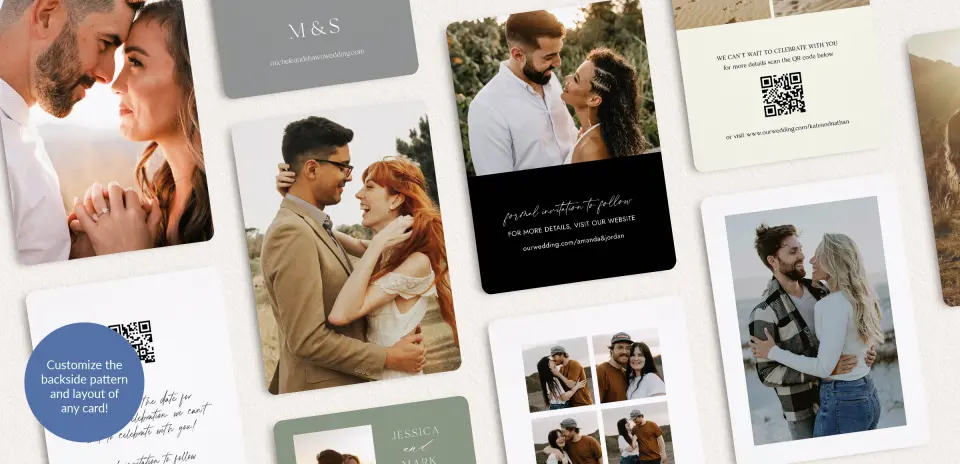 Back of Save the Date Card