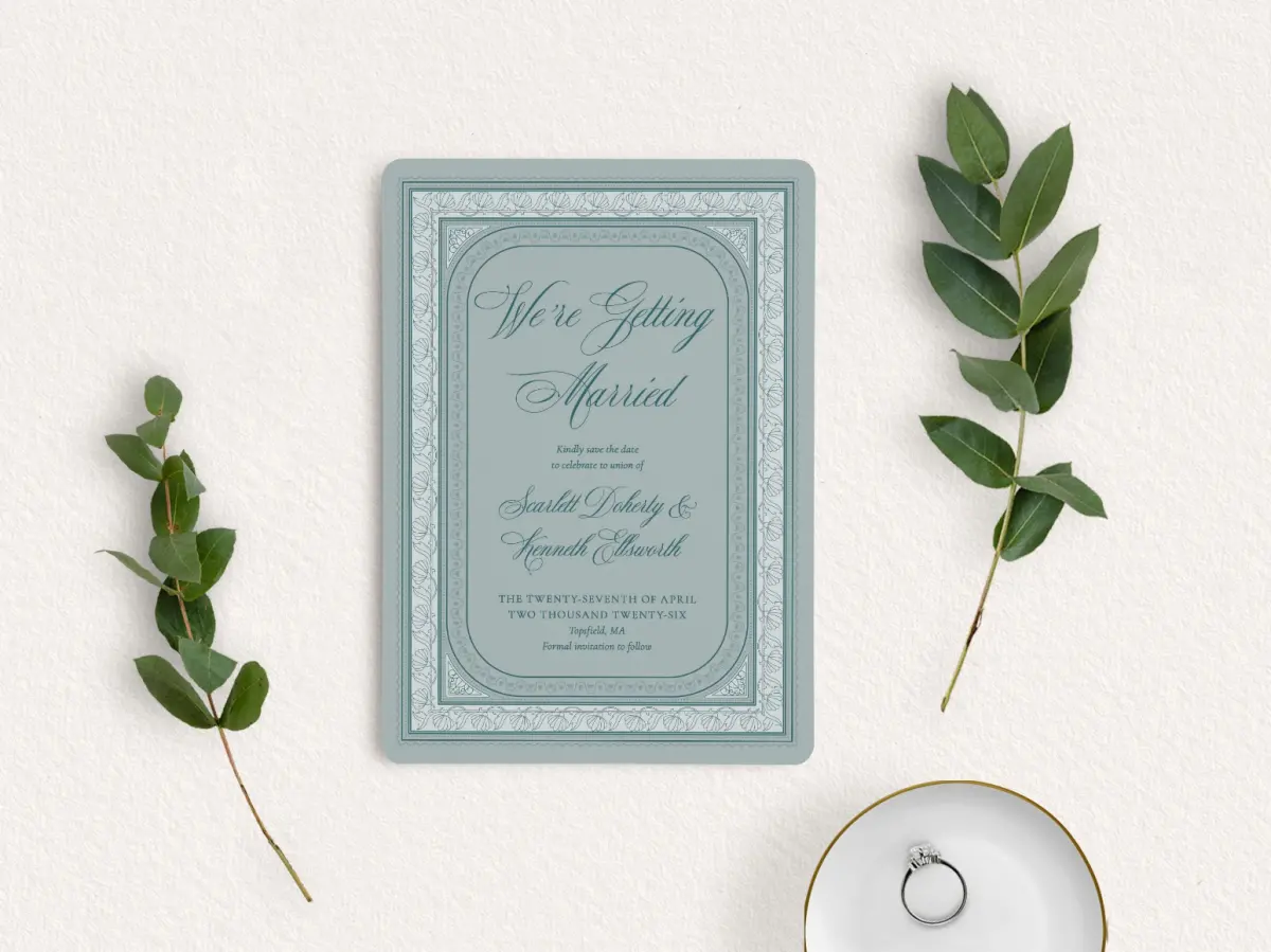 Save the Date Card with Optional Guest Addressing Service