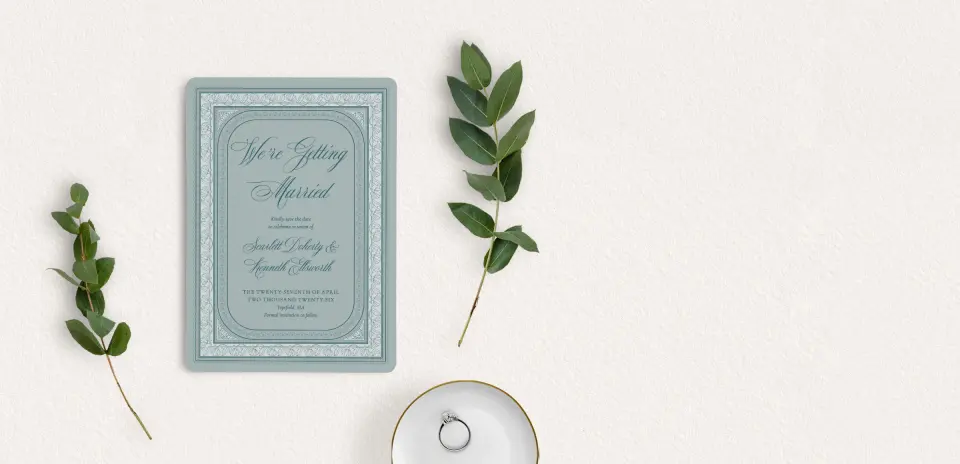 Save the Date Card with Optional Guest Addressing Service