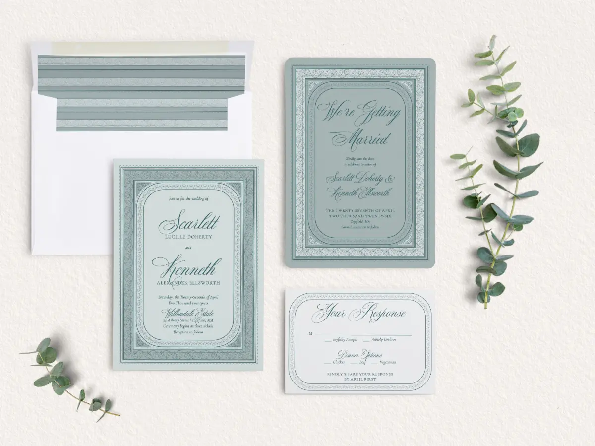 Front of Save the Date Card