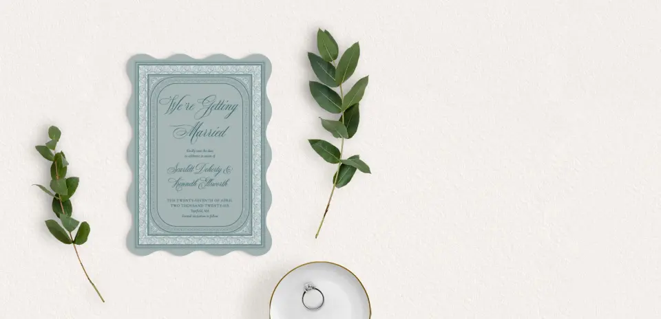 Save the Date Card with Optional Guest Addressing Service