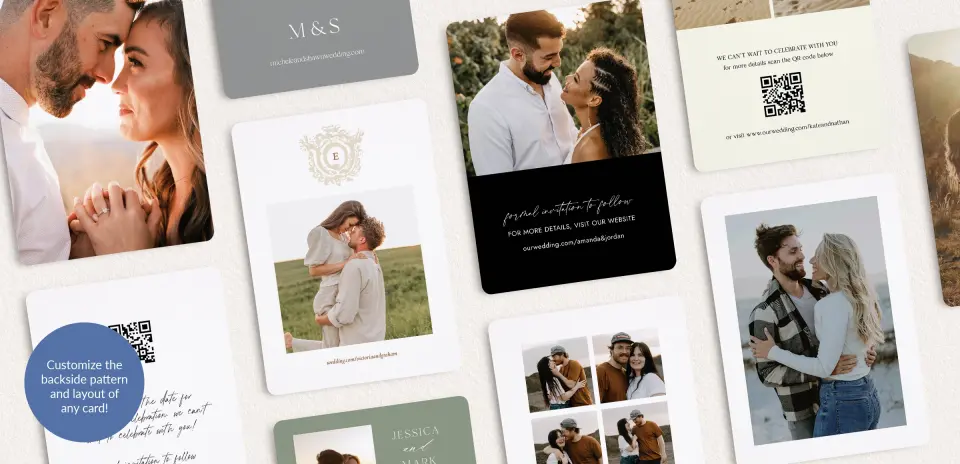 Back of Save the Date Card