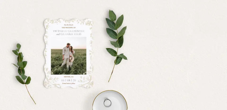Save the Date Card with Optional Guest Addressing Service