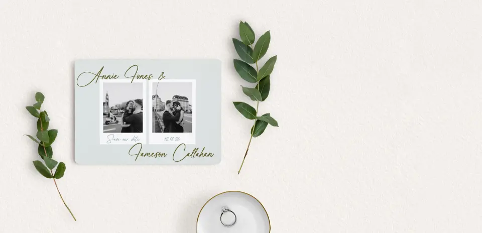 Save the Date Card with Optional Guest Addressing Service