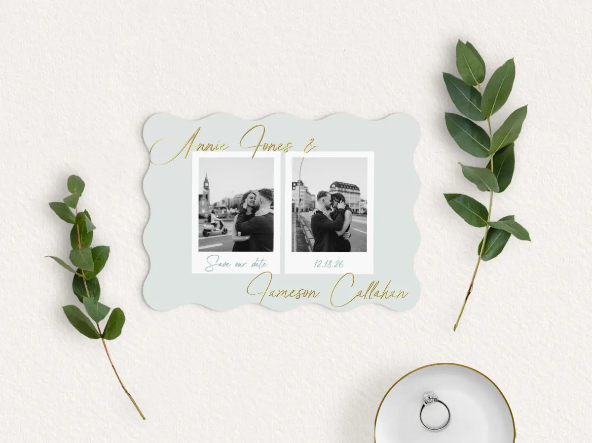 Save the Date Card with Optional Guest Addressing Service
