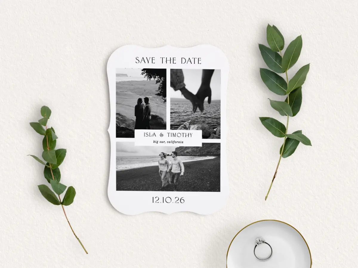 Save the Date Card with Optional Guest Addressing Service