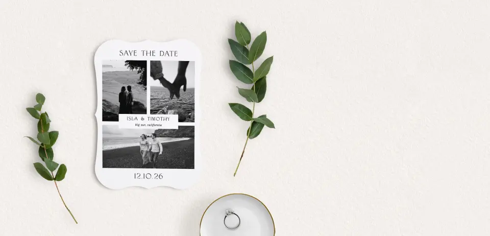 Save the Date Card with Optional Guest Addressing Service