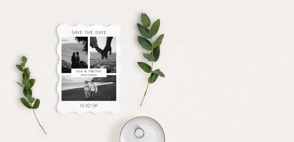 Save the Date Card with Optional Guest Addressing Service