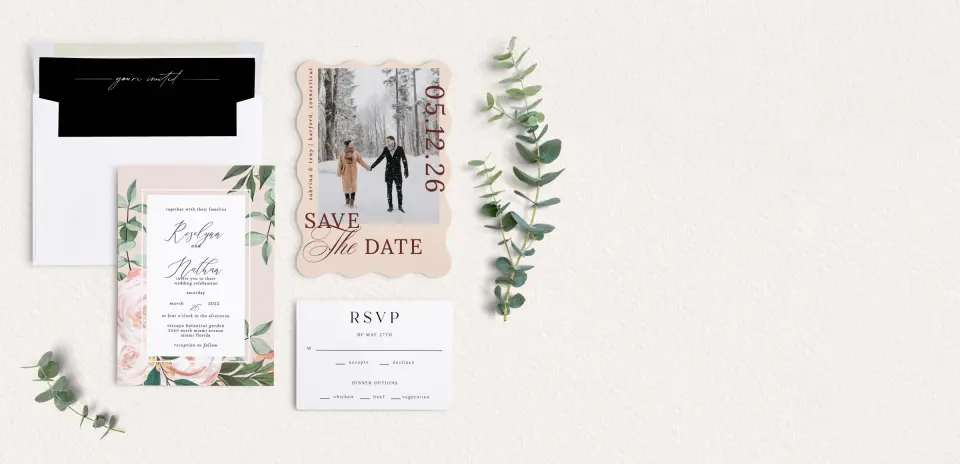 Front of Save the Date Card