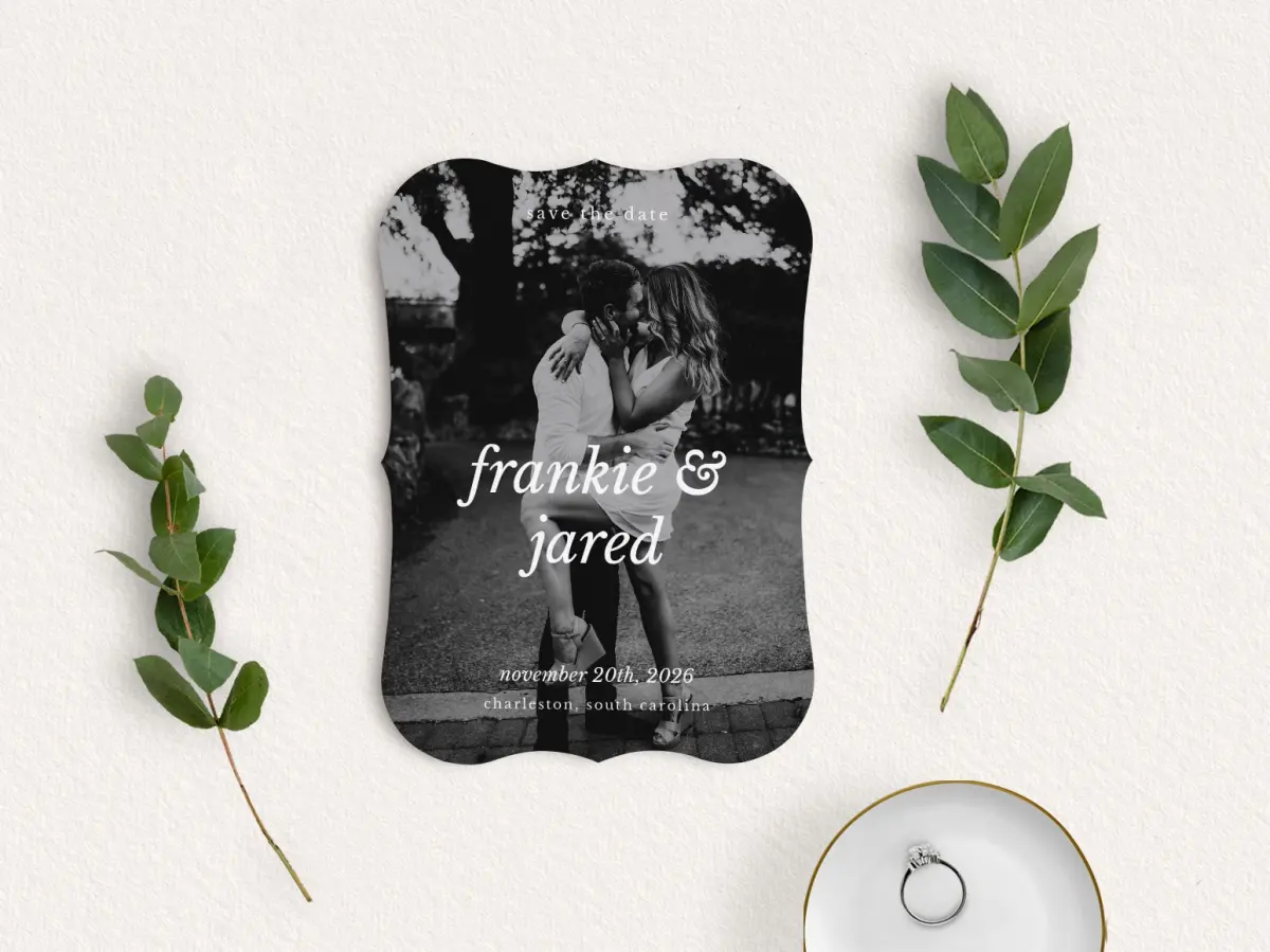 Save the Date Card with Optional Guest Addressing Service