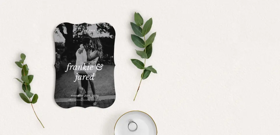Save the Date Card with Optional Guest Addressing Service