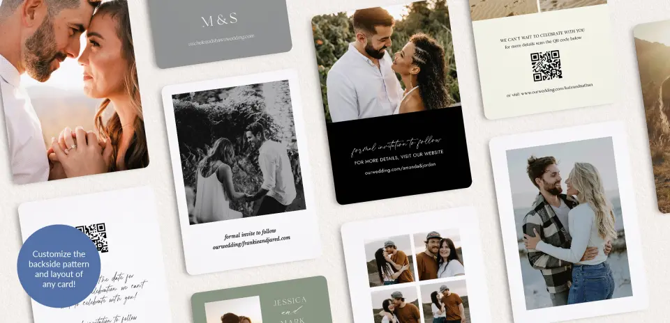 Back of Save the Date Card