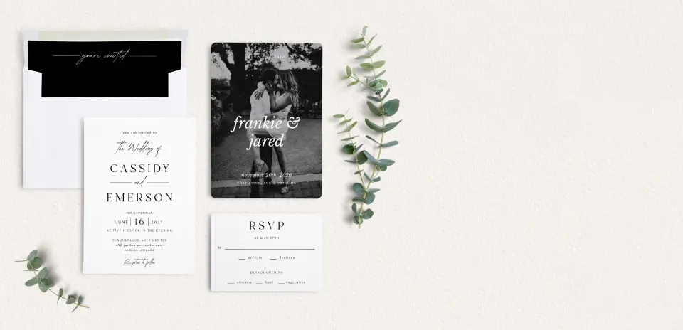 Front of Save the Date Card