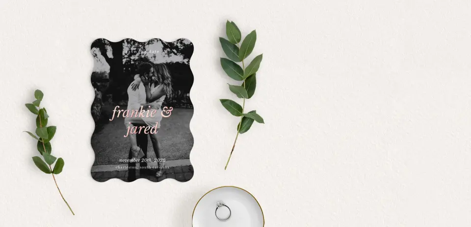 Save the Date Card with Optional Guest Addressing Service