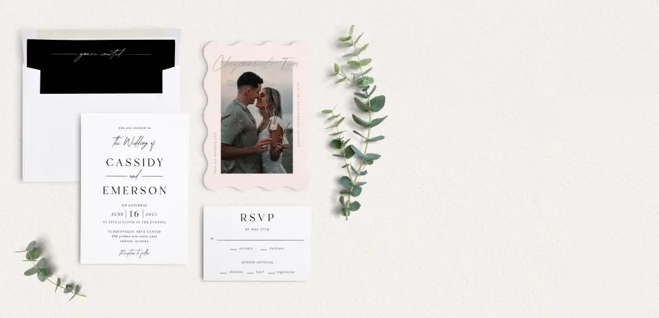 Front of Save the Date Card