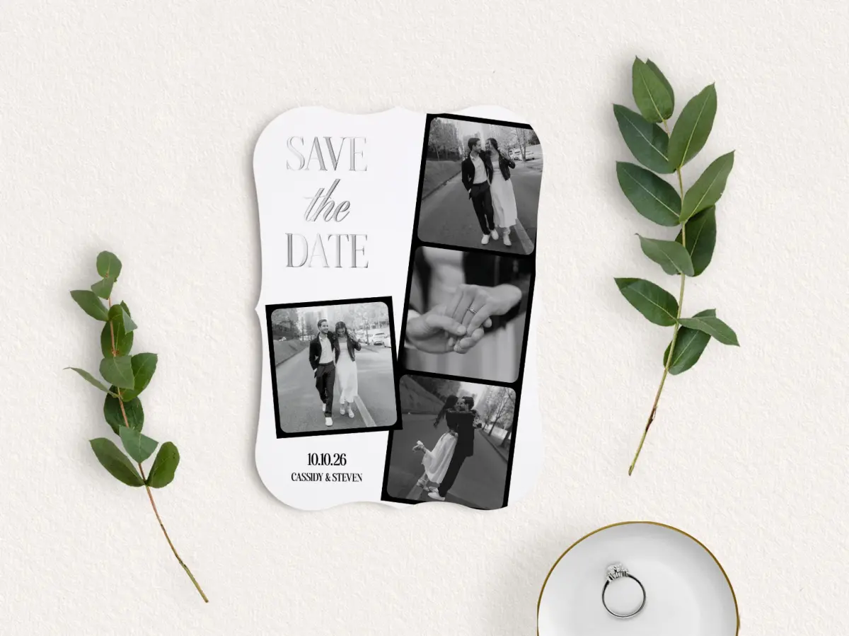 Save the Date Card with Optional Guest Addressing Service