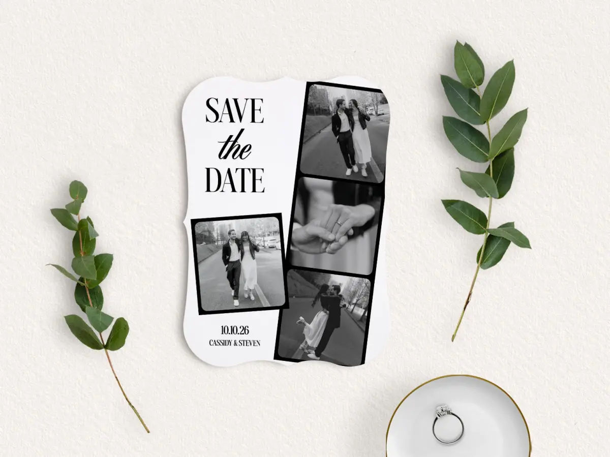 Save the Date Card with Optional Guest Addressing Service