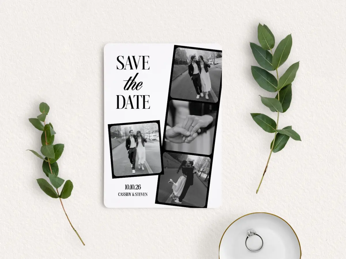 Save the Date Card with Optional Guest Addressing Service