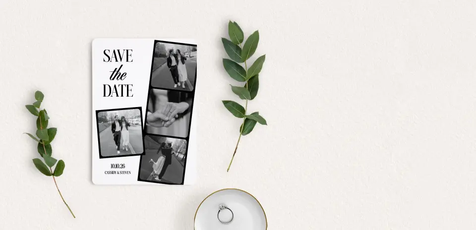 Save the Date Card with Optional Guest Addressing Service